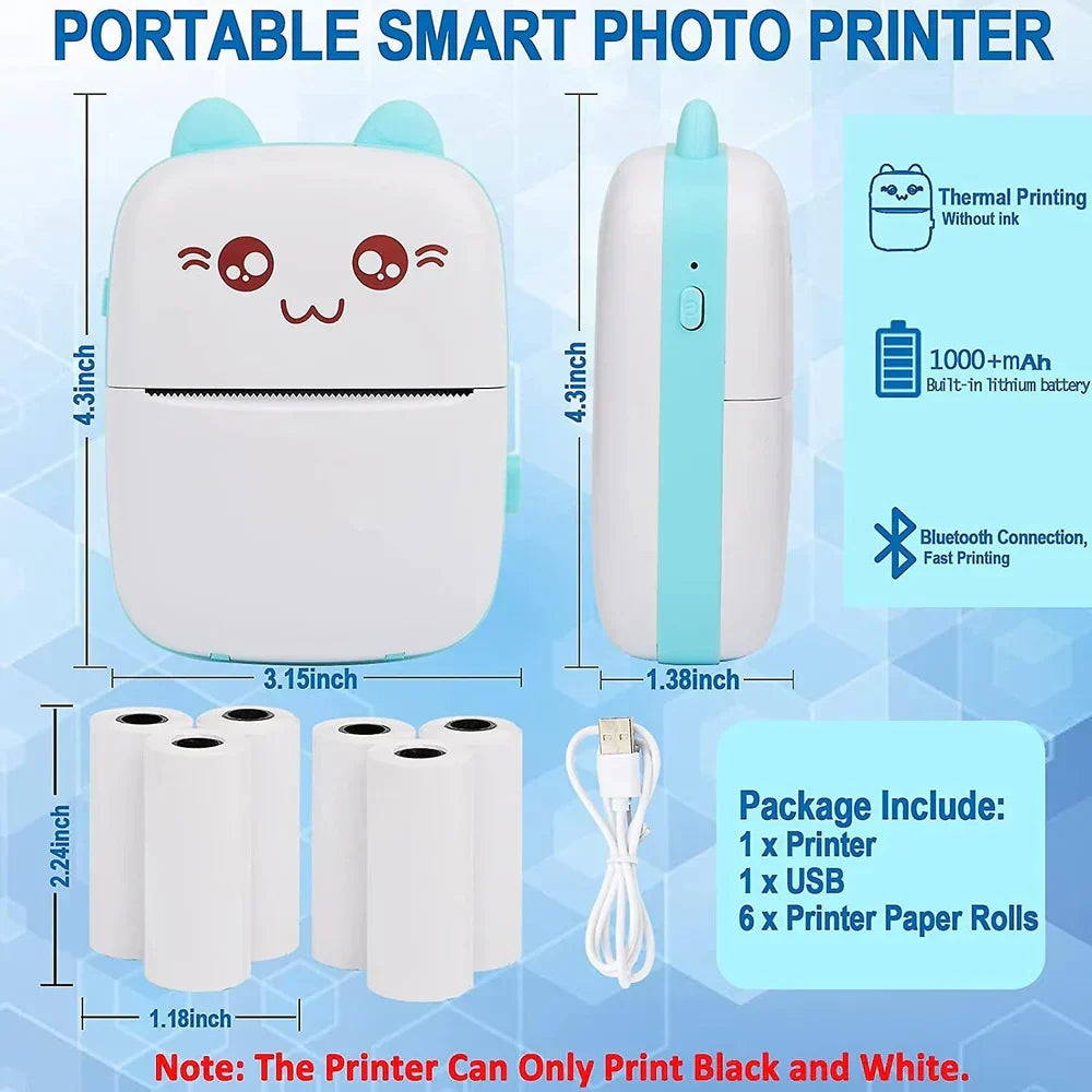 Mini Portable Wireless Thermal Printer